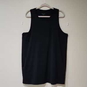 Athleta Pacifica Illume Tank Dress Black Knit Athleisure Swim Cover size 1X